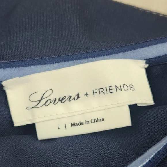 Lovers + Friends Coraline Navy Belted Sleeveless Jumpsuit Size LG Women's - Picture 7 of 7